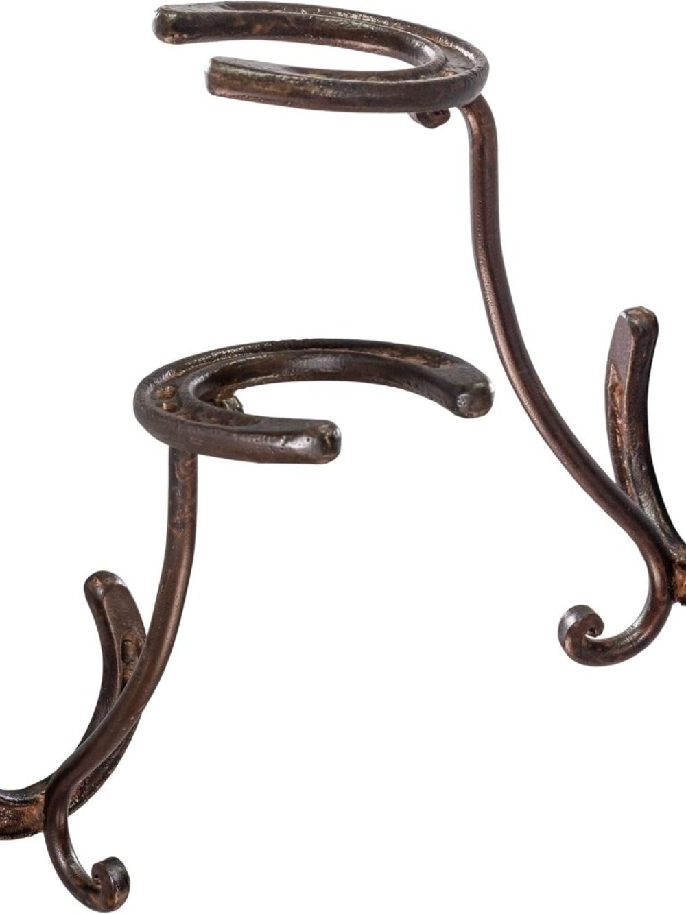 Cowboy Hat Rack - Set of 2 Decorative Wall-Mounted Holder - Heavy-Duty Iron Hang